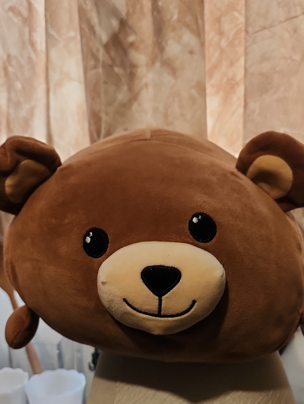 Smoochy Pals -Brown Teddy Bear Plush Pillow Stuffy